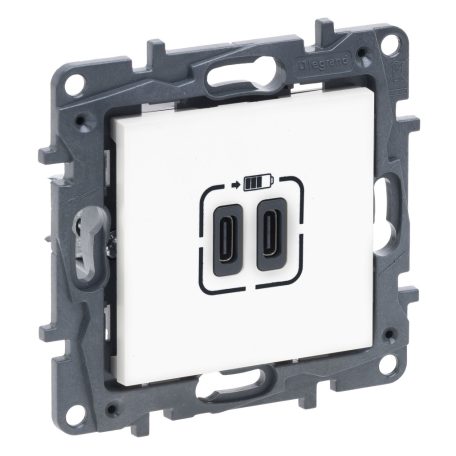 Niloé Step 2xUSB-C töltőaljzat 5V 3A 15W, fehér 863139