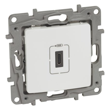 Niloé Töltőaljzat Egyes USB-C típusú csatlakozóval, 1,5A-5V-7,5 W, Fehér 764593
