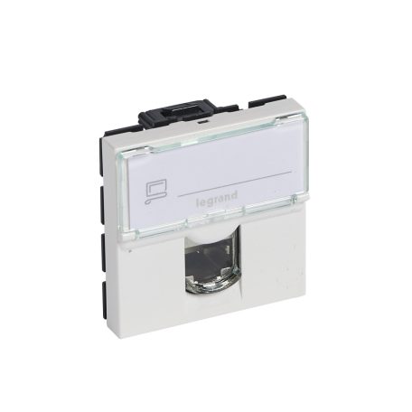 Program Mosaic LCS2 RJ45 aljzat Cat 6 STP, Zamac fedéllel, 2 modul, fehér 076566