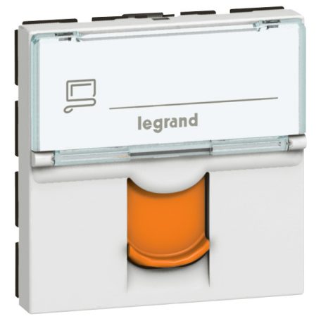 Program Mosaic LCS2 RJ45 aljzat Cat 6A STP, 2 modul,fehér,narancssárga redőnnyel 076525