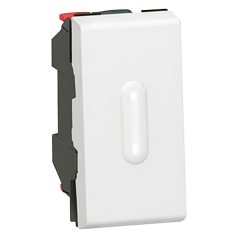   Program Mosaic váltóérintkezős Nyomógomb LED-es fényjelzéssel, 1m, 6A, fehér 077032