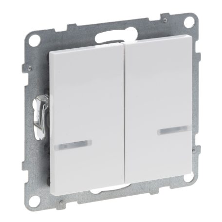 SUNO with Netatmo okos kettős kapcsoló (végrehajtó), nulla (N) vezető bekötéssel, keret nélkül, fehér 722182