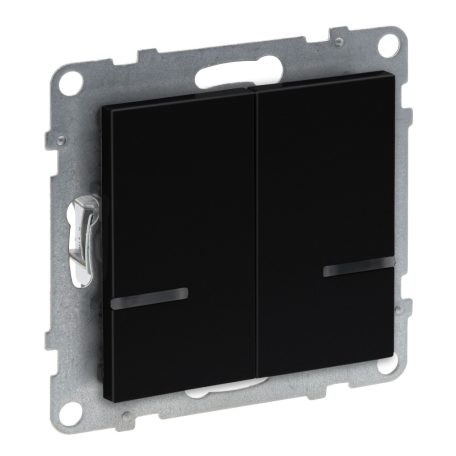 SUNO with Netatmo okos kettős kapcsoló (végrehajtó), nulla (N) vezető bekötéssel, keret nélkül, fekete 722482