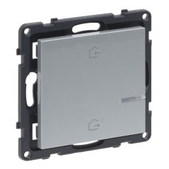   SUNO with Netatmo okos vezeték nélküli távozás/érkezés szcenárió kapcsoló (elemes távvezérlő), falon kívüli, keret nélkül, alumínium 722376