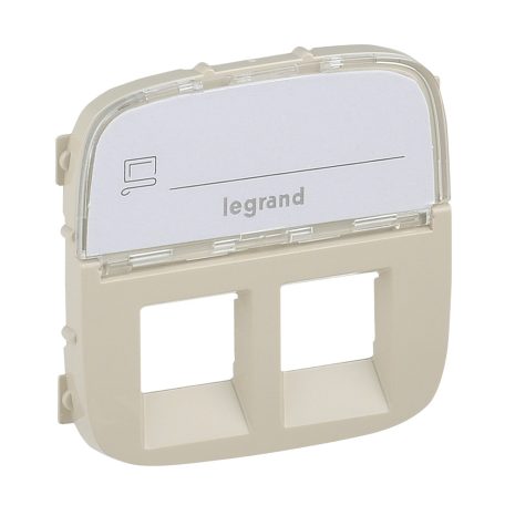 Valena Allure 2xRJ11/RJ45 aljzat burkolatolat címketartóval, Elefántcsont 755486