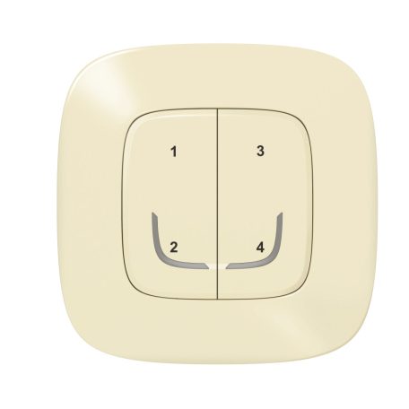 Valena Allure with Netatmo okos vezeték nélküli 4-es szcenárió kapcsoló (elemes távvezérlő), falon kívüli, 1-es kerettel, elefántcsont 752668
