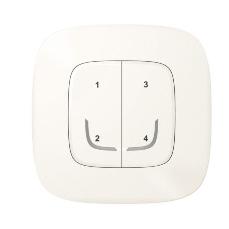Valena Allure with Netatmo okos vezeték nélküli 4-es szcenárió kapcsoló (elemes távvezérlő), falon kívüli, 1-es kerettel, gyöngyház 752968