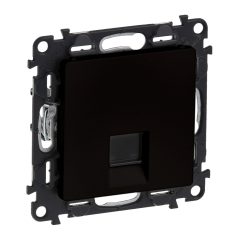   Valena Life 1xRJ45 Cat. 5e UTP csatlakozóaljzat mechanizmus burkolatolattal, fekete 756340