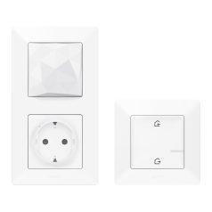   Valena Life with Netatmo okosotthon kezdőkészlet: gateway (beépített) + 2P+F csatlakozóaljzat (végrehajtó) + távozás/érkezés kapcsoló (elemes távvezérlő), komplett szerelvények, fehér 752196
