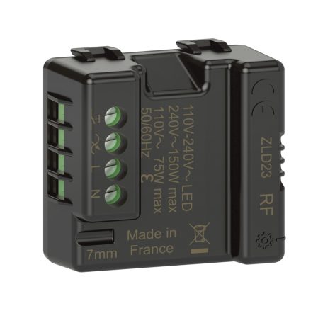 with Netatmo okos mikromodul (végrehajtó) dimmeléshez, be- és kikapcsolásához, nulla (N) vezető bekötéssel, beépíthető