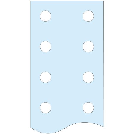 2 lyukasztott PE sín, 50x5mm LVS04515