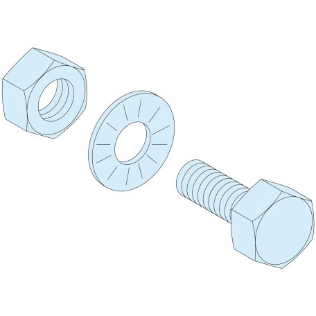 20 db M6x20mm csavar 5mm-es sínhez LVS04194