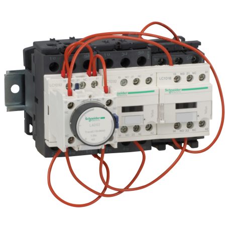 25kW (400V), csillag-delta indító mechanikus retesszel, szerelőlapon LC3D32AB7