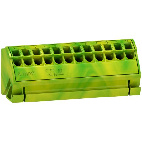 4 db földelő blokk 12x4mm2 rugós csatl. LVS04214