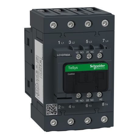 4 pólusú Everlink mágneskapcsoló AC1 415V 60 A, tek. 48V AC 50/60Hz LC1DT60AE7