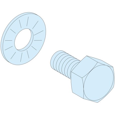 40 db M6x16mm csavar lyuk. sínhez, <630A LVS04195