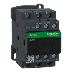   AC mágneskapcsoló, 4kW/9A (400V, AC3), csavaros csatlakozás, 1Z+1NY LC1D09R7