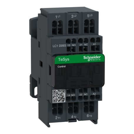 AC mágneskapcsoló, 4kW/9A (400V, AC3), rugós csatlakozás, 1Z+1NY LC1D093B7