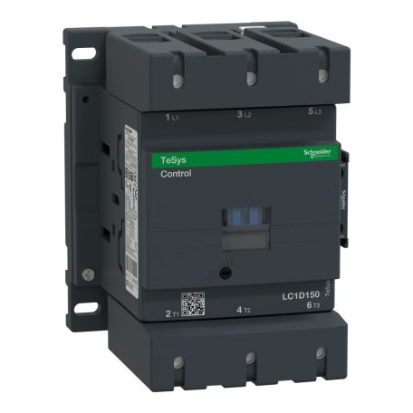AC mágneskapcsoló, 75kW/150A (400V, AC3), csavaros csatlakozás, 1Z+1NY LC1D150U7
