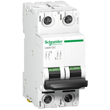 ACTI9 C60H-DC kismegszakító, 2P, C, 0.5A, 500VDC A9N61520