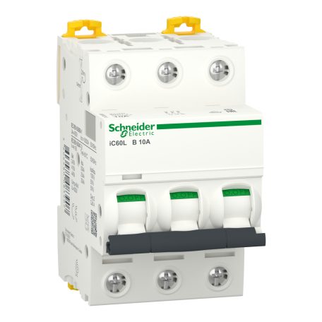 ACTI9 iC60L kismegszakító, 3P, B, 10A, monokonnekt A9F93310