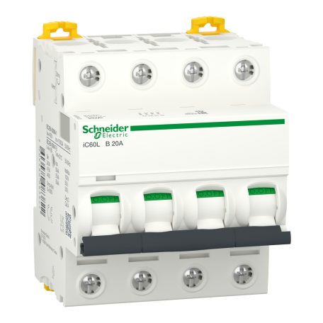 ACTI9 iC60L kismegszakító, 4P, B, 20A, monokonnekt A9F93420