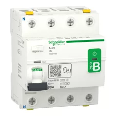   ACTI9 iID áram-védőkapcsoló, B-SI osztály, 4P, 80A, 30mA A9Z61480