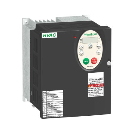 Altivar ATV212 frekvenciaváltó épületes alkalmazásokra, BACnet, 5,5kW, 3f, 380…480VAC, IP21, C2 osztályú EMC szűrővel ATV212HU55N4
