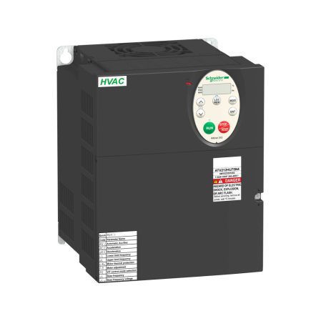 Altivar ATV212 frekvenciaváltó épületes alkalmazásokra, BACnet, 7,5kW, 3f, 380…480VAC, IP21, C2 osztályú EMC szűrővel ATV212HU75N4