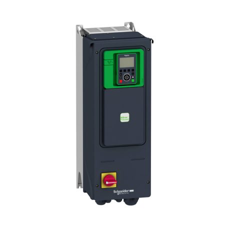 Altivar Process ATV950 frekvenciaváltó, 0,75kW, 3f, 400VAC, IP55, falra szerelhető, kapcsolóval, fékező egységgel ATV950U07N4E