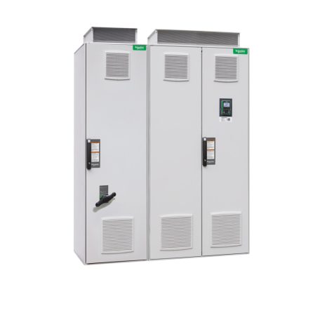 Altivar Process ATV980 frekvenciaváltó, THDI<5%, 500kW, 3f, 400VAC, IP23, szekrényes, vonali- és motorfojt., visszatáp. ATV980C50Q4X1