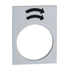   címke - 30 x 40 mm - fehér - fordulás jobbra,yors ZB2BY4920