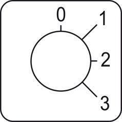 címke kézikapcsolóhoz 0-3 - 45 x 45 mm KZ18043