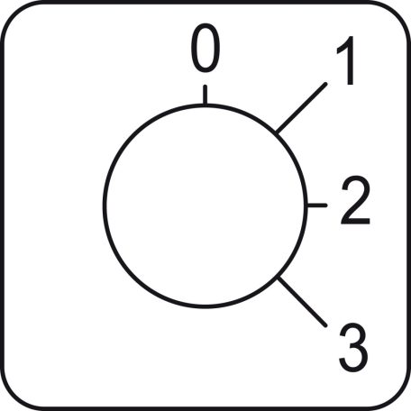címke kézikapcsolóhoz 0-3 - 45 x 45 mm KZ18043