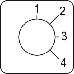 címke kézikapcsolóhoz 1-4 - 45 x 45 mm KZ18417