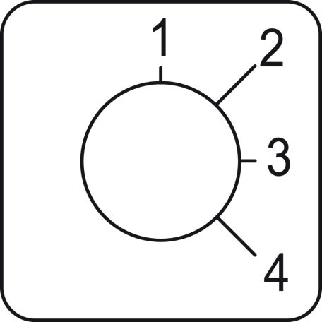címke kézikapcsolóhoz 1-4 - 45 x 45 mm KZ18417