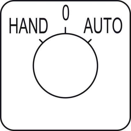 címke kézikapcsolóhoz HAND-O-AUTO - 45 x 45 mm KZ18434