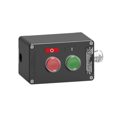 Control station, metal, start stop function, 2 flush push buttons,reen, red, 1 NO + 1 NC, ATEX XAWF210EX