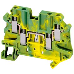   Csavaros egyszintes földelőkapocs 2x2 csatlakozás 6,2 mm 4 mm2 zöld-sárga NSYTRV44PE