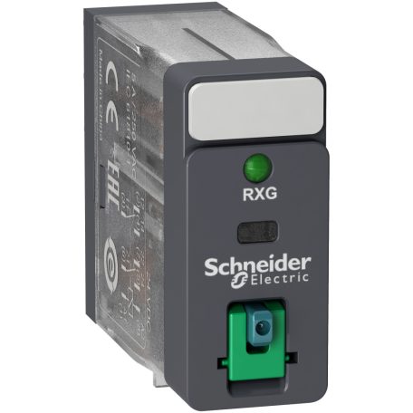 Dugaszolható  interfész relé, 5 A, 2 CO, lockable test button, LED, 110 V DC RXG22FD
