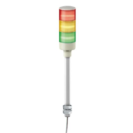 Easy Harmony komplett fényoszlop, 3 szintes, piros-narancs-zöld, 24 VAC/DC, furatba rögzíthető, tartócsöves, hangj., XVGB3ST