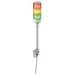   Easy Harmony komplett fényoszlop, 3 szintes, piros-narancs-zöld, 24 VAC/DC, tartócsöves, L-konzolos rögzítésűhangj., XVGB3S