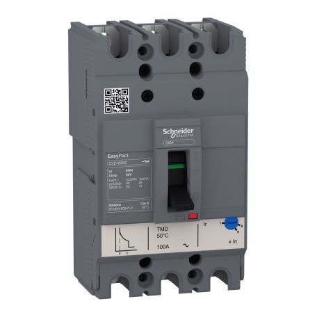 EasyPact CVS100BS 3P 25kA komplett megszakító TM25D 3P3D kioldóval LV510932