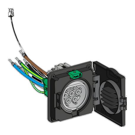 EVlink csere aljzat T2 WALLBOX STD 1 fázis IEC EVP1HSM21