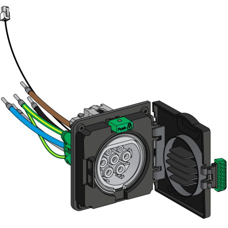 EVlink csere aljzat T2 WALLBOX STD 3 fázis IEC EVP1HSM23