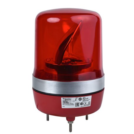 Forgótükrös jelzőfény, 106mm, IP23, piros, 24VAC/DC XVR10B04