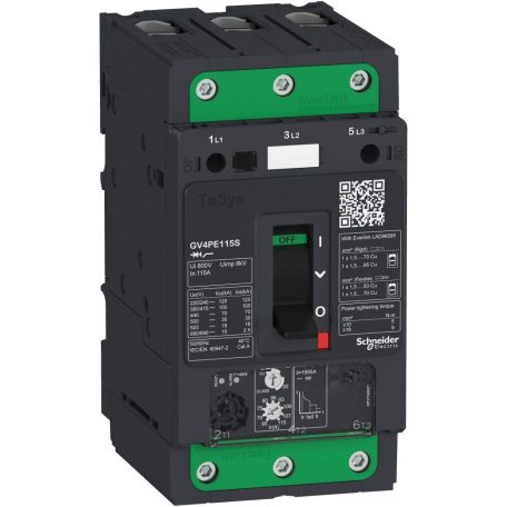 GV4PE motorvédő termikus-mágneses 115A 100kA EverLink GV4PE115S