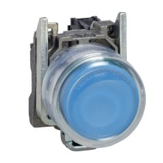   Harmony ATEX D komplett nyomógomb, Ø22, fém, 1NO, kék, átlátszó védőspkával XB4BP61EX