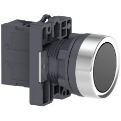   Harmony Easy Series  Ø22 Nyomógomb, visszatérő, fekete, 1NO XA2EA21