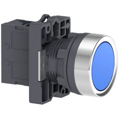  Harmony Easy Series  Ø22 Nyomógomb, visszatérő, kék, 1NO XA2EA61